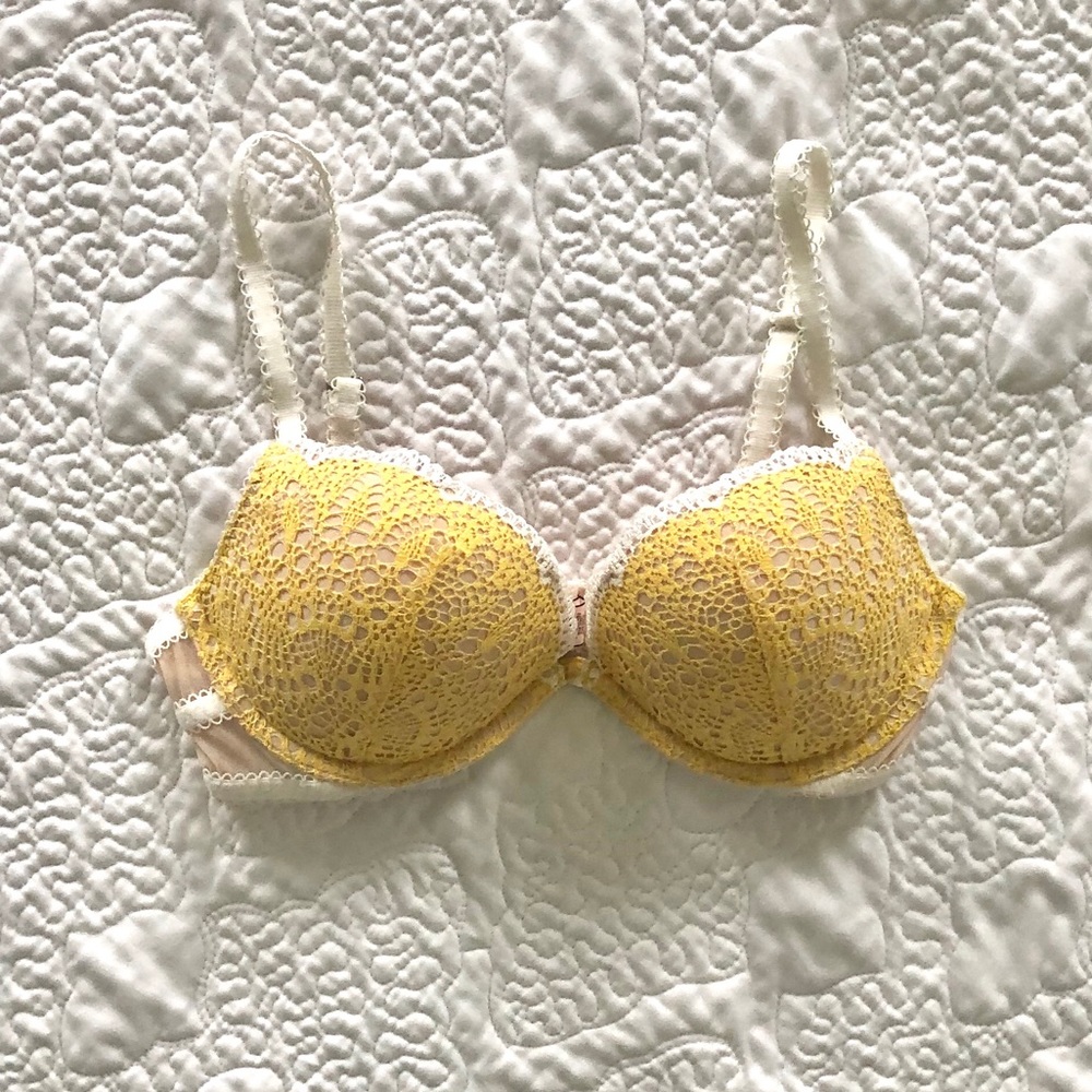 Yellow Lace Bra